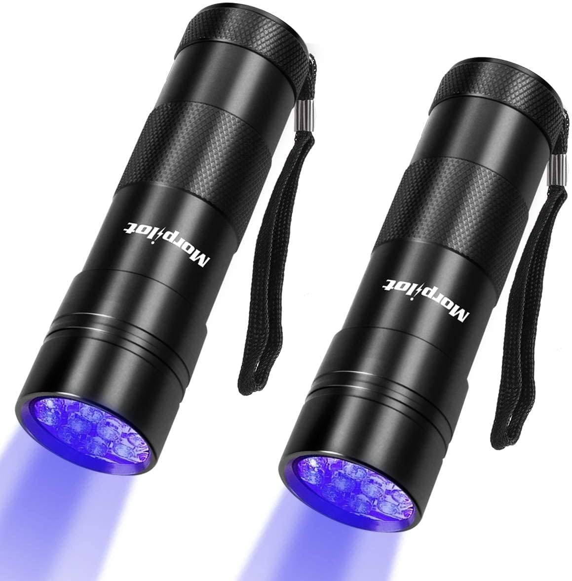 morpilot Mini UV Blacklight Flashlight - 2 Count (Batteries Not Included)