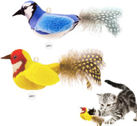 Interactive Cat Toys for Indoor Cats, Catnip and Feather - 2 Pack bird