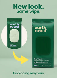 Earth Rated Dog Wipes for Paws & Butt, Deodorizing - Lavender / 100 Grooming Wipes - image 2