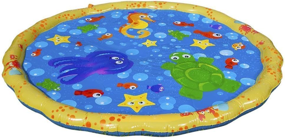 BANZAI 54In-Diameter Sprinkle & Splash Play Mat – Fun for Kids & Family