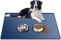 51.2"x25.6" Largest Dog Food Mat - Dark Blue / 31.8"L x 23.8"W
