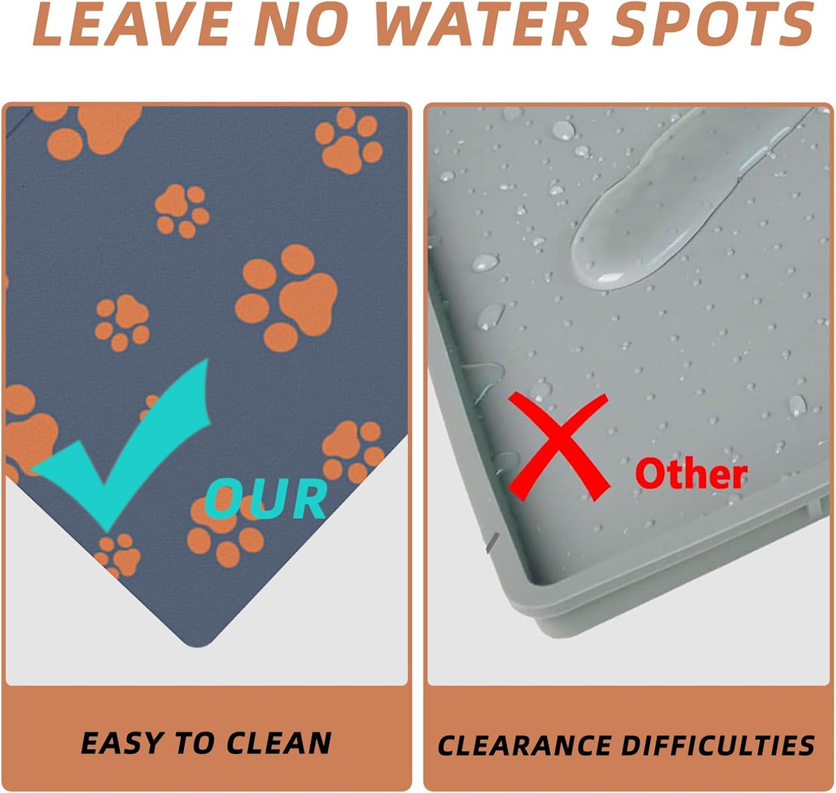 18"×30" Dog Food Mat-Absorbent Dog Mat for Food and Water - BLUE-JY / 16"L x 24"W - image 3