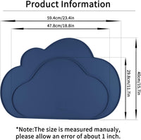 Silicone Pet Placemat for Dogs and Cats - 23.4"L x 15.7"W / Navy Blue - image 2