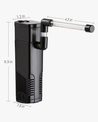 NICREW Internal Aquarium Filter for Fish Tank up to 5 Gallons - Magi mini: 2 - 5 gal - image 3