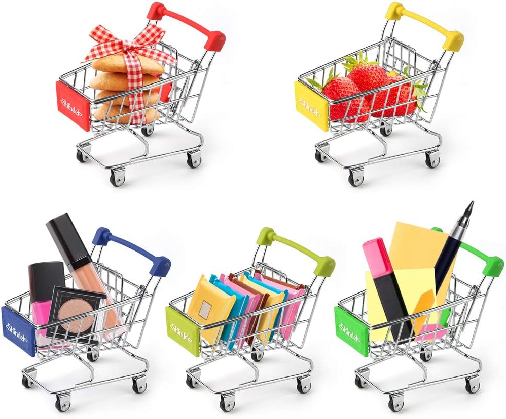 Shindel Mini Shopping Cart, Red Handle & Sign – Fun for Kids & Family - image 4