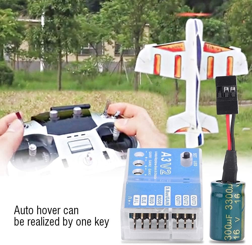 Jadeshay F50A A3 V2 RC flight controller 3-axis gyro stabilizer for fixed wing airplanes - view 2
