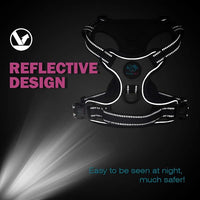 PHOEPET No Pull Dog Harnesses for Small Puppies Reflective Adjustable Front Clip Vest with 2 Metal Leash Attachment Hooks Soft Handle(S, Pink)