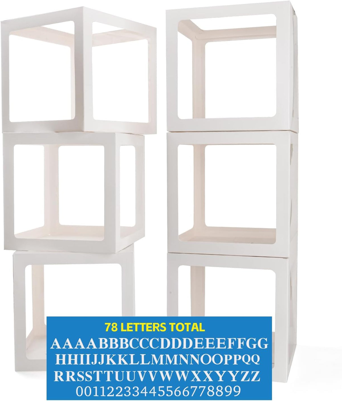 Baby Boxes with 30 PCS Letters - 6 PCS Balloon Box-78 Letter