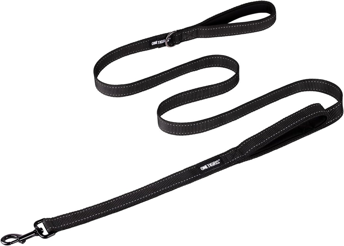 OneTigris No-Pull Dog Leash with Handle for Medium Large Dogs – Essentials for Dogs - Black / 6FT