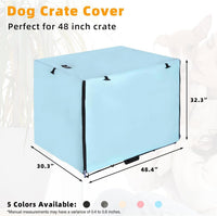 X-ZONE PET Dog Crate Cover Waterproof Kennel Cover - 48.4"L x 30.3"W x 32.3"H / Blue - image 2