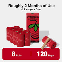 VETRESKA Dog Poop Bags with Handles 240 Count - Strawberry / 1 Count (Pack of 120) - image 4