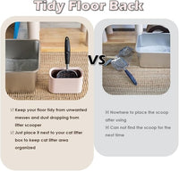 Full Metal Cat Litter Scoop with Holder – Heavy Duty Litter Scooper & Speed Sifter – Aluminum Cat Poop Scooper Captures All Clumps – Washable Stand for Easy Cleaning