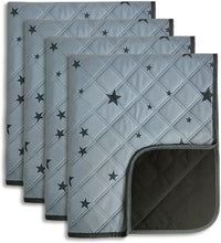 RIOUSSI Reusable Pee Pads for Dogs, Puppies. Washable, Absorbent - 18"x24"(4pack) / Gray Stars