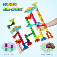 Ifollower Marble Run Kit, 110pcs Marble Maze Game Construction Building Toys for Kids, Marble Track - 110pcs - image 2