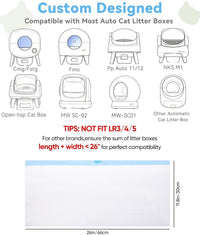 66 Count 26"x11.8" Cat Litter Box Bags Liners for Automatic Cat - Unscented / 200 Count (Pack of 1) - image 2