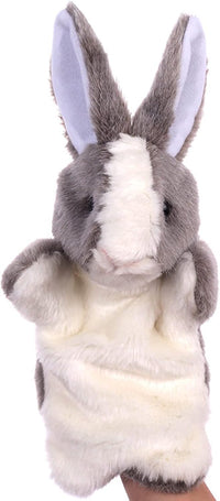 ZUXUCUVU 10 inch brown plush bunny rabbit hand puppet - view 9