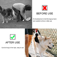 5 Pack，Dog Poop Bag Holder with Carabiner - Black, Green - image 4