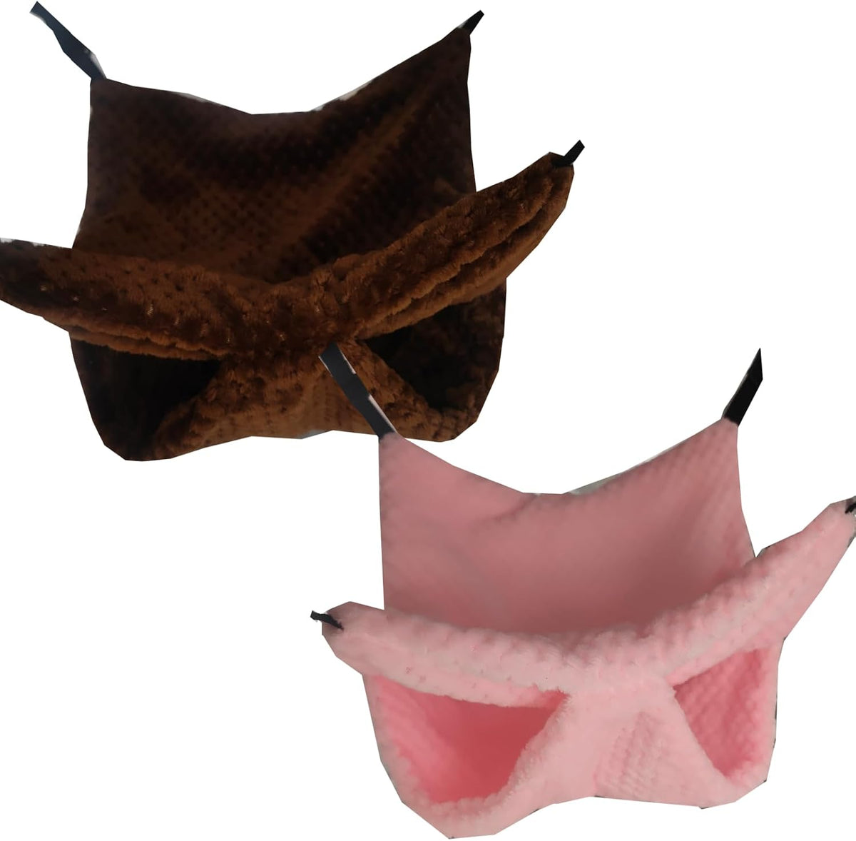 Straps are Adjustable Sugar Glider Pouch Hammock Bed Bedding - Dark brown pink