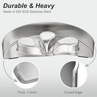 2Pcs Slow Feeder Dog Bowls 3Cups Large Capacity, 304 Stainless Steel Dog Bowl, Metal Food Bowl with Non-Slip Base, Food-Grade