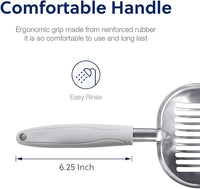 WePet Cat Litter Scoop, Aluminum Alloy Sifter, Kitty Metal Scooper, Deep Shovel, Long Handle, Poop Sifting, Kitten Pooper Lifter, Durable, Heavy Duty, for Litter Box