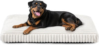 FURTIME Dog Beds Large Sized Dog, Washable Dog Bed for Crate - Cream / XXL (47"x29"x4")