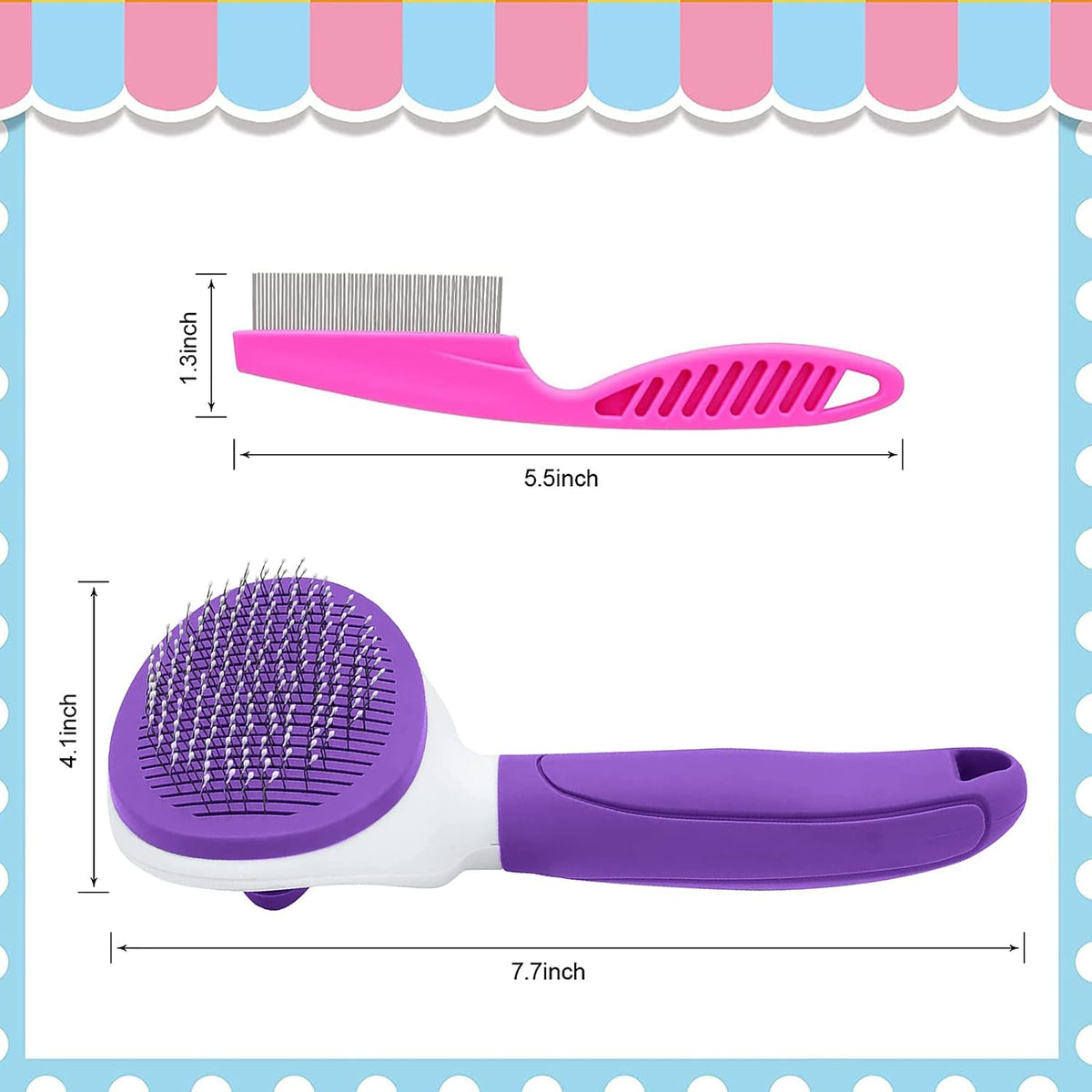 Cat Brushes for Indoor Cats - Purple - image 2