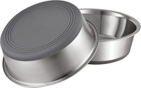 Nonslip Stainless Steel Dog Bowls, 3.8 US Cup Each - 5.7 Cup