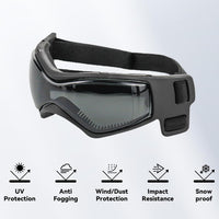 Clear Dog Goggles for Small Dogs - Cool Black / Medium - image 4