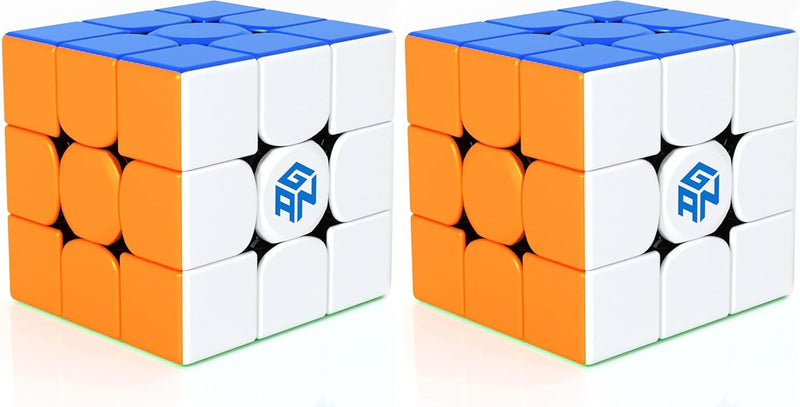 GAN 356 RS, Speed Cube 3x3 Stickerless Puzzle for Kids – Fun for Kids & Family - 3x3 (Pack of 2)