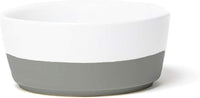 Waggo Dipper Ceramic Dog Bowl for Small and Large Breeds - Heavyweight and Durable Pet Food and Water Dish Crock, Dishwasher Safe, Modern (Medium, Dolphin)