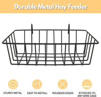 Rabbit Hay Feeder - 2Pcs Metal Hay Holder for Bunny & Guinea Pig – Essentials for Small Pets - image 3