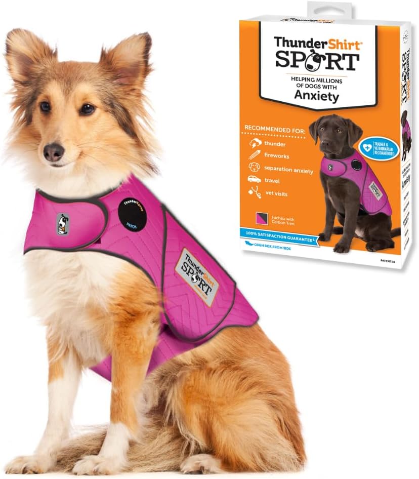 ThunderShirt Dog Calming Vest Large Fuchsia Anxiety Wrap Sport