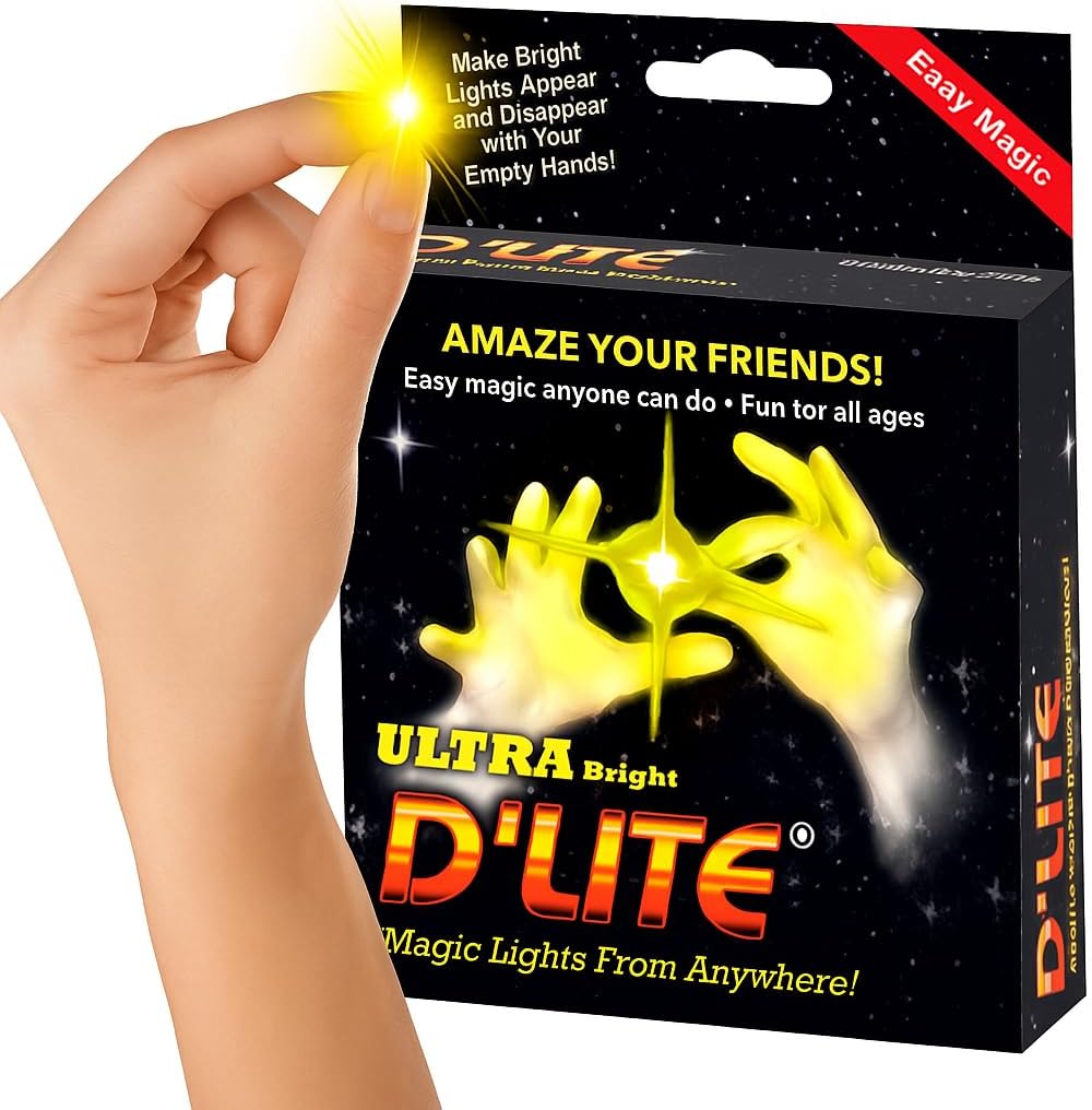 D'lite Magic Thumb Lightup Trick Set / 2 Original Amazing Ultra - Junior Yellow
