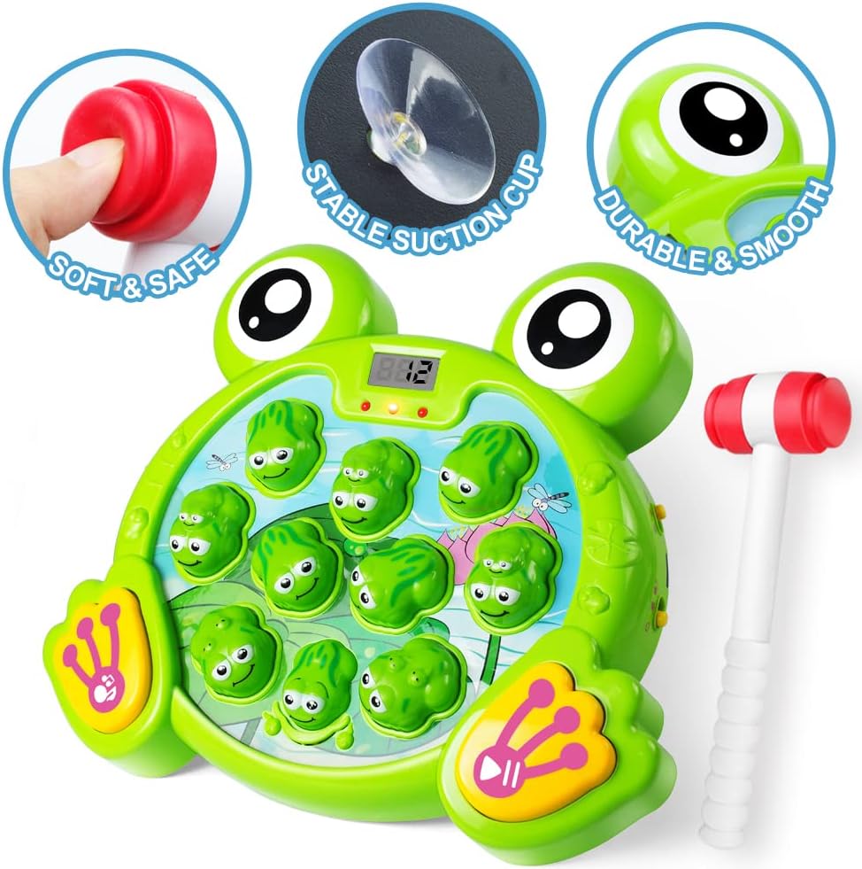 YEEBAY Whack A Frog Game with 2 Hammers - image 3
