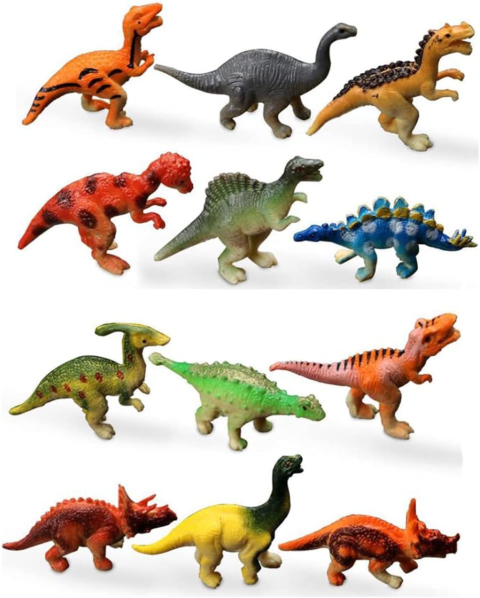 HAPTIME Plastic Assorted Mini Dinosaur Figures