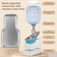 1.1 Gallon Pet Automatic Dog Water Dispenser Cat Gravity Waterer - White / 6L(1.6 Gallon) - image 3