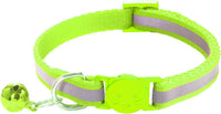2 Pack Breakaway Cat Collars with Bells - Fluorescent Green - image 4