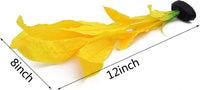Silk Aquarium Plants, 12 Inch Artificial Silk Plants Decorations – Essentials for Fish - Yellow / 2 Pack - image 2