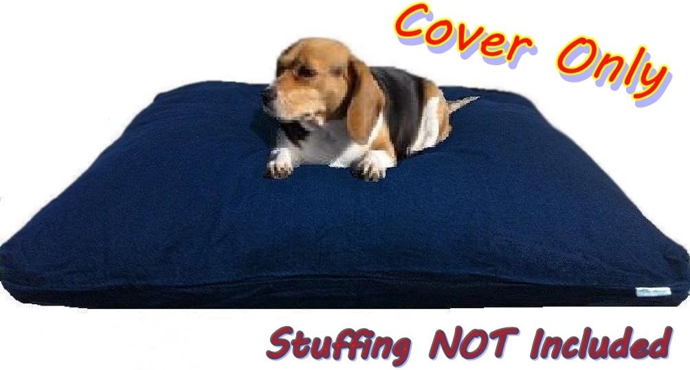 Dogbed4less 40X35X4 Inches Blue Color Durable Denim Jean Dog Pet Bed - 40"X35"X4" - image 2