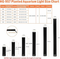hygger Auto On Off LED Aquarium Light 18-24 Inches Dimmable 7 Colors Full Spectrum Fish Tank Light Fixture for Freshwater Planted Tank Build in Timer Sunrise Sunset
