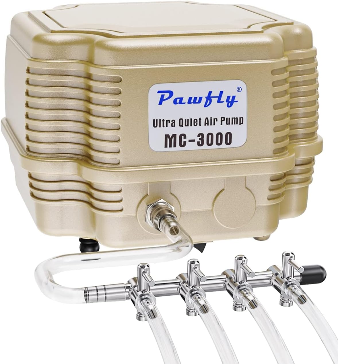 Pawfly 254 GPH Aquarium Air Pump Adjustable Quiet Oxygen Aerator Pump - Basic Standard (Up to 300 Gallon)