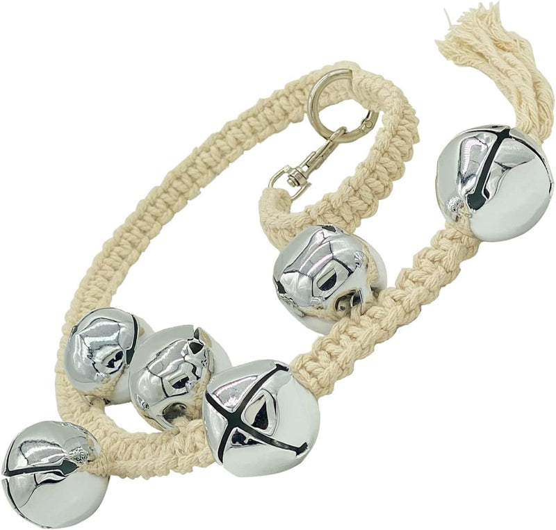 Dog Hanging Doorbells, 6 Extra Loud Dog Potty Training Bells - Silver