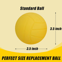 Viminston three yellow 3.5 inch roundnet replacement balls with pump - view 6