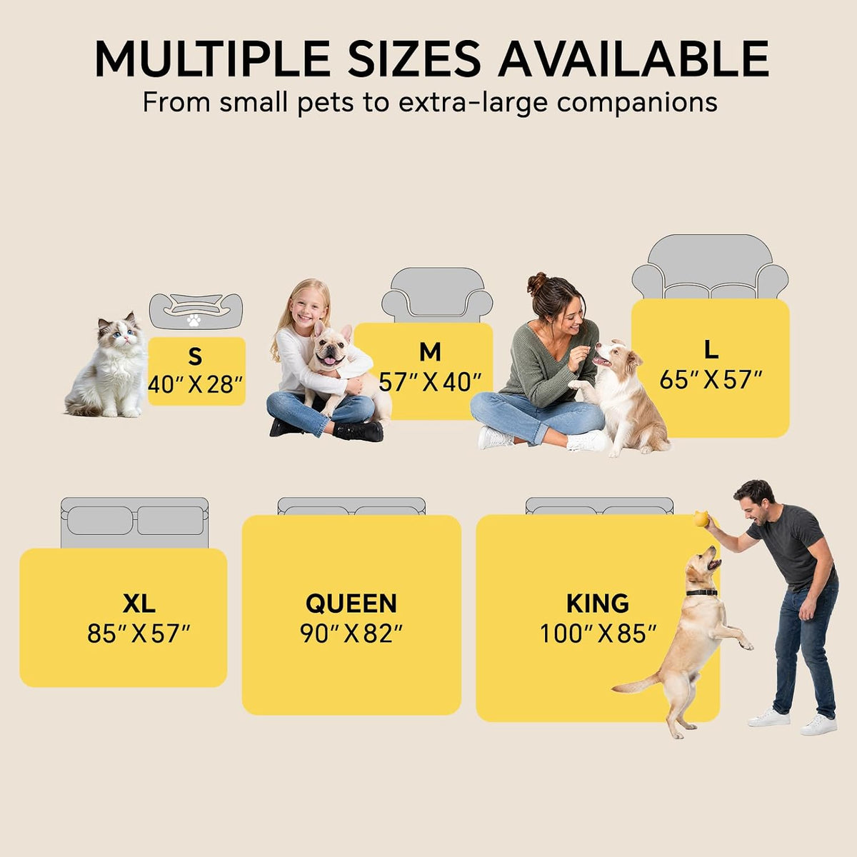 Waterproof Pet Blanket, Liquid Pee Proof Dog Blanket for Sofa Bed Couch, Reversible Sherpa Fleece - M (57" x40") / Concord Grape-thicken - image 4