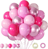 Blue Balloons Metallic Blue Balloon - Pink