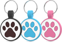 Personalized Dog Tag, Laser Engraving QR Code - Small Breeds - 1" / Black & Rose & Blue