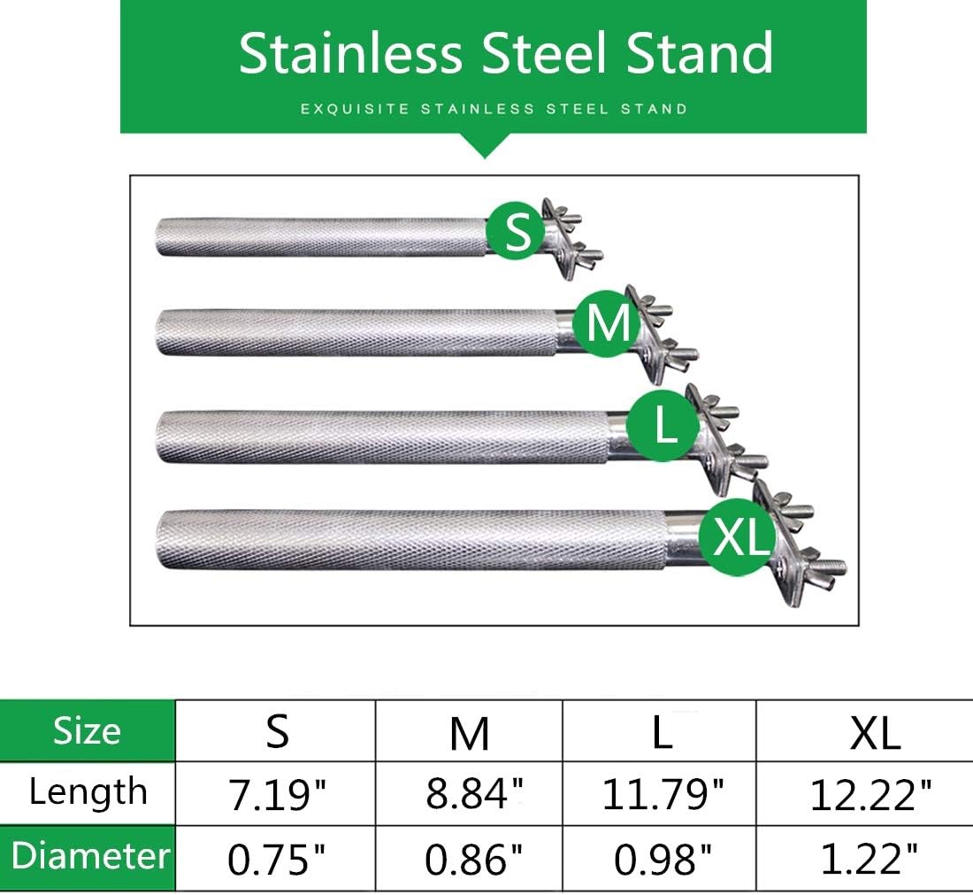 Litewoo Stainless Steel Parrot Perch Grinding Stand for Large Bird - XL: 12.22x 1.22inch