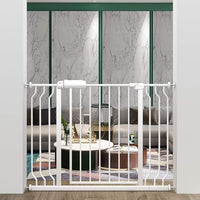ALLAIBB Extra Wide Pressure Mounted Baby Gate Walk Through Child Kids Safety Toddler Tension White Long Large Pet Dog Gates with Extension for doorways Kitchen (38.58-43.31"/98-110cm)