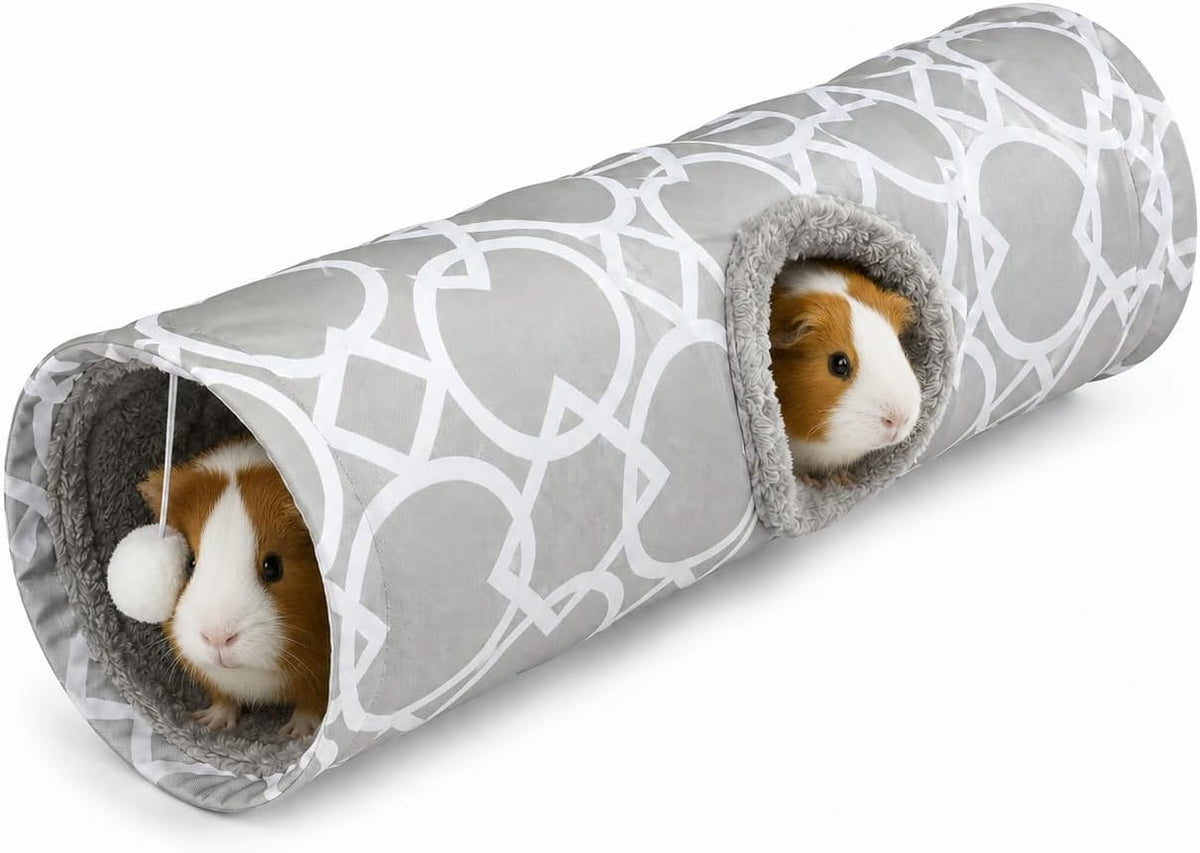 Plush Inside 3-Way Shape Small Animals Tube Tunnel – Essentials for Small Pets - S