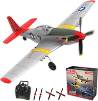 LEAMBE 4 Channel RC Plane, Ready to Fly Aerobatic Aircraft - White / Large
